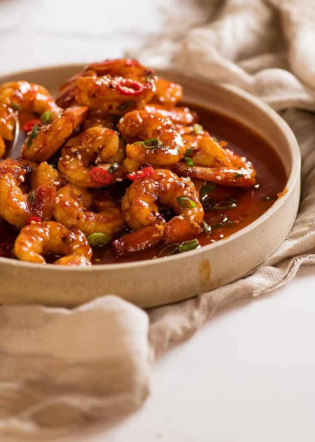 Asian Chilli Garlic Prawns (Shrimp)