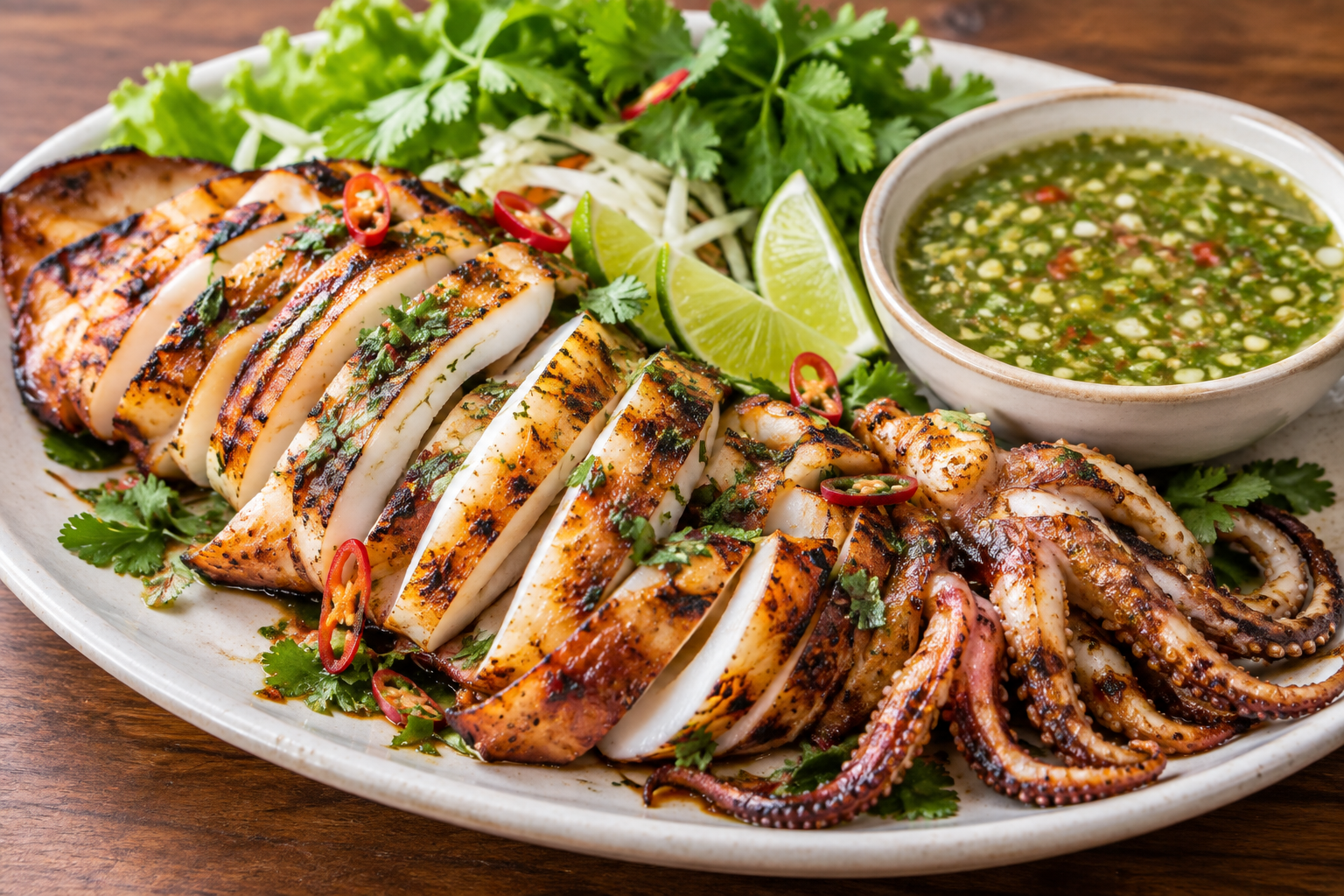 🦑 Thai Restaurant-Style Grilled Squid